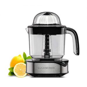 Electric Citrus Juicer 1.2 L Large Volume Pulp Control Stainless Steel Orange Squeezer with Two Cones Powerful Motor Lemon Juicer Electric for Grapefruit Orange Lemon Extractor by LUUKMONDE