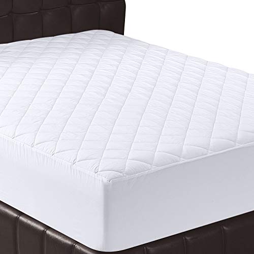 Utopia Bedding Quilted Fitted Mattress Pad (Queen) - Mattress Cover Stretches up to 16 Inches Deep - Mattress Topper