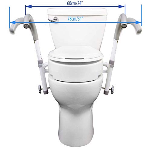MOBB New Ultimate Safety Frame Strongest Toilet Safety and Your Choice of Toilet Seat Rise (Ultimate Toilet Frame Only)