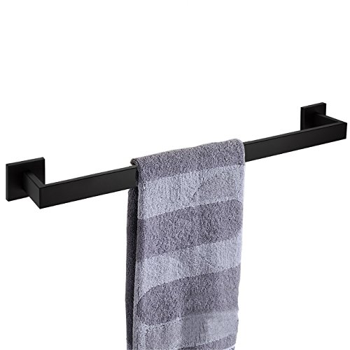 Nolimas Matte Black Bath Towel Bar Single Bars Towel Rack Rod Classic Wall Mounted Stainless Steel Bathroom Towel Bar Toilet Kitchen Towel Shelf Single Layer,24inch