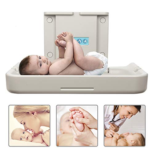 Modundry Fold Down Baby Changing Station Horizontal Baby Change Table Modundry Fold Down Baby Changing Station Horizontal Baby Change Table with Safety Straps for Commercial Restrooms (2 White Granite）.