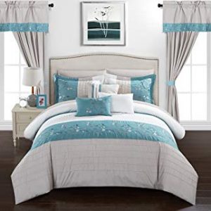 Chic Home CS8061-AN Comforter Sets, Queen, Blue