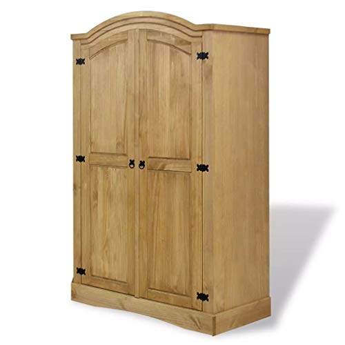 Tidyard Bedroom Armoire Wood Wardrobe Closet Mexican Pine Corona Range 2 Doors