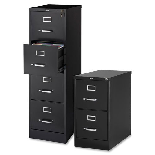 Lorell 2-Drawer Vertical File Lorell 2-Drawer Vertical File, 15 by 22 by 28, Black LLR42291.