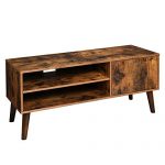 VASAGLE Retro TV Stand, TV Console for TVs up to 43 Inches, Mid-Century Modern Entertainment Centre for Flat Screen TV, Gaming Consoles, in Living Room, Entertainment Room, Office, Brown ULTV09BX