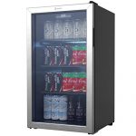 Vremi Beverage Refrigerator and Cooler - 110 to 130 Can Mini Fridge with Glass Door for Soda Beer or Wine - Small Drink Dispenser Machine for Office or Bar with Removable Shelves and Adjustable Feet