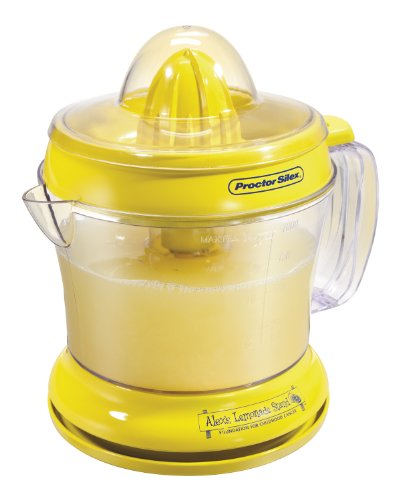 Proctor Silex Alex's Lemonade Stand Citrus Juicer Machine and Squeezer (66331), 34 oz, Yellow
