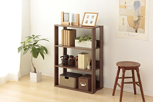 IRIS USA 3-Tier Wide Open Wood Bookshelf, Dark Brown Bundle Dimensions: 11.5 x 23.6 x 34.6 inches