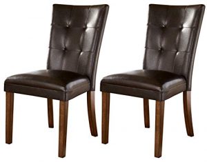 Signature Design by Ashley - Lacey Dining Side Chair - Set of 2 - Medium Brown Finish