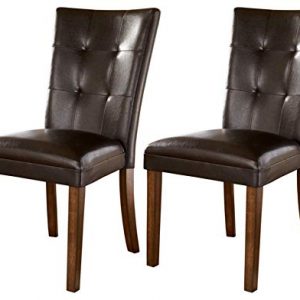 Signature Design by Ashley - Lacey Dining Side Chair - Set of 2 - Medium Brown Finish