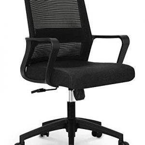 NEO CHAIR Office Chair Computer Desk Chair Gaming Bulk Business Ergonomic Mid Back Cushion Lumbar Support with Wheels Comfortable Black Mesh Racing Seat Adjustable Swivel Rolling Executive