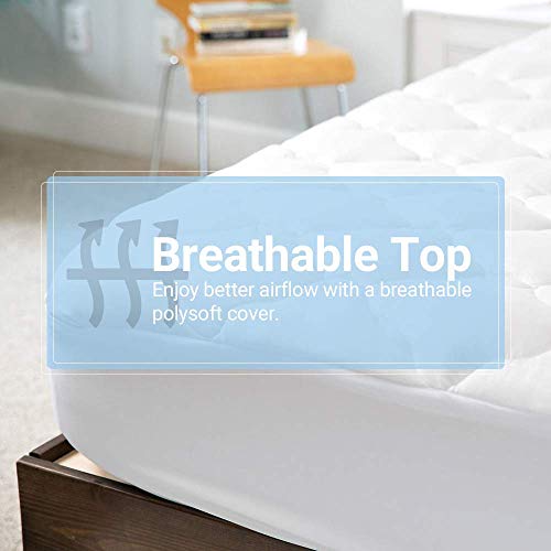 ExceptionalSheets Pillowtop Mattress Topper with Fitted Skirt ExceptionalSheets Pillowtop Mattress Topper with Fitted Skirt - Further Plush Pad Present in Marriott Accommodations - Made in The USA, King Measurement.