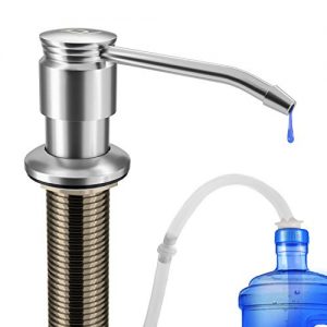 Soap Dispenser for Kitchen Sink, Brass Built in Sink Soap Dispenser Countertop Water Pump with 47" Extension Tube Kit