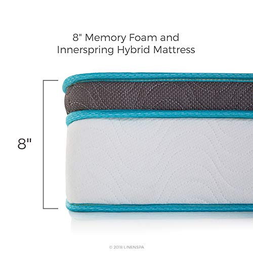 Linenspa 8 Inch Memory Foam and Innerspring Hybrid Mattress Model: Linenspa