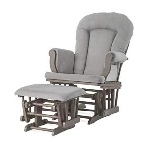 Forever Eclectic by Child Craft Cozy Glider and Ottoman Set (Dapper Gray)