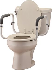 NOVA Toilet Rails, Padded Handrails for Toilet Seat, Safety Support Frame for Bathroom Toilet, Quick & Easy Installation