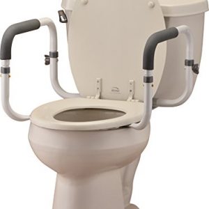 NOVA Toilet Rails, Padded Handrails for Toilet Seat, Safety Support Frame for Bathroom Toilet, Quick & Easy Installation
