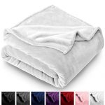 Bare Home Microplush Fleece Blanket - Full/Queen - Ultra-Soft Velvet - Luxurious Fuzzy Fleece Fur - Cozy Lightweight - Easy Care - All Season Premium Bed Blanket (Full/Queen, White)