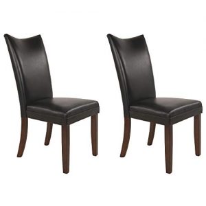 Signature Design by Ashley - Charrell Dining Upolstered Side Chair - Set of 2 - Contemporary Style - Black