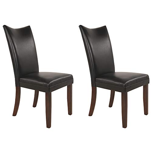 Signature Design by Ashley - Charrell Dining Upolstered Side Chair - Set of 2 - Contemporary Style - Black