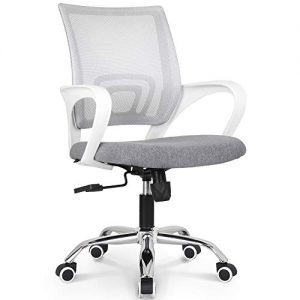 NEO CHAIR Office Chair Computer Desk Chair Gaming - Ergonomic Mid Back Cushion Lumbar Support with Wheels Comfortable Brown Mesh Racing Seat Adjustable Swivel Rolling Home Executive
