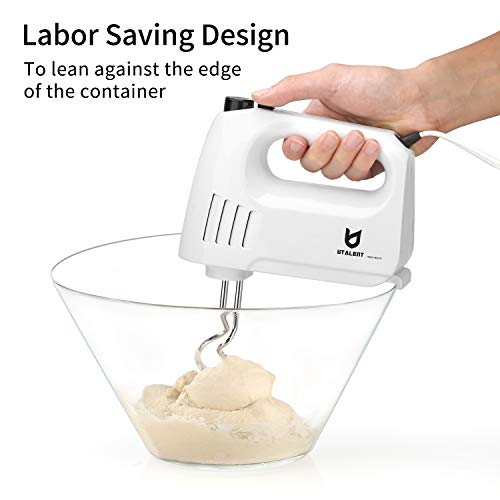 Hand Mixer Electric, Utalent 180W Multi-speed Hand Mixer with Turbo Button Bundle Dimensions: 7.Zero x 3.1 x 5.Three inches