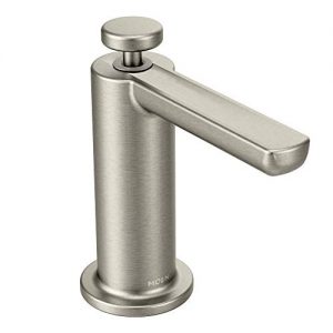 Moen S3947SRS Modern Deck Mounted Kitchen Soap Dispenser with Above the Sink Refillable Bottle, Spot Resist Stainless