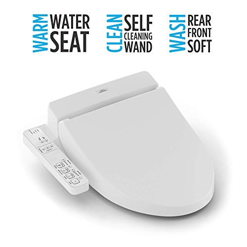 TOTO SW2014#01 A100 Electronic Bidet Toilet Cleansing Warm Water and Heated Seat, Elongated, Cotton White
