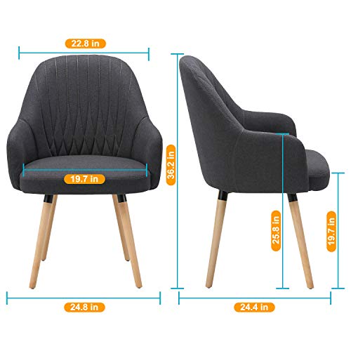 NOVIGO Upholstered Accent Chair with Wooden Leg and Seat Cushion NOVIGO Upholstered Accent Chair with Wooden Leg and Seat Cushion for Modern Guest Reception Living Bed Room Dorm Home Office.