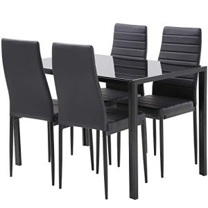 FDW Dining Table Set Dining Table Dining Room Table Set for Small Spaces Kitchen Table and Chairs for 4 Table with Chairs Home Furniture Rectangular Modern