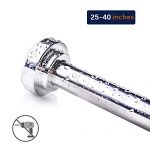 SACHUKOT Shower Curtain Rod, 25-40 inches Adjustable Tension Spring Rod, Premium 304 Stainless Steel, Anti-Slip, No Drilling, No Rust, Never Collapse, for Bathroom, Easy to use
