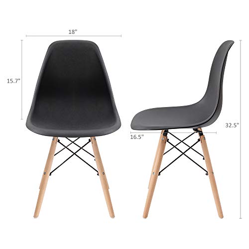 Devoko Modern Dining Chairs Mid Century Pre Assembled DSW Chair Package deal Dimensions: 18.zero x 16.5 x 32.5 inches