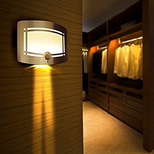 Fding LED Wall Light Light-Operated Motion Sensor Nightlight Activated Battery Operated Wall Sconce