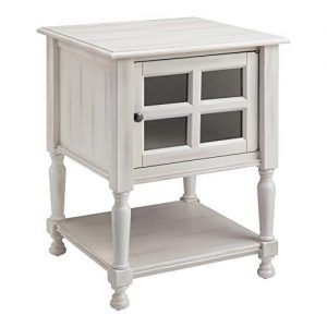 Ball & Cast End Table, White