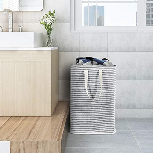 Lifewit 23.6" Freestanding Laundry Hamper Collapsible Large Clothes Basket Lifewit 23.6" Freestanding Laundry Hamper Collapsible Large Clothes Basket with Easy Carry Extended Handles for Clothes Toys, Grey.