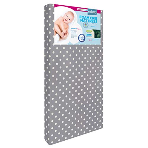 Milliard Hypoallergenic Baby Crib Mattress and Toddler Bed Mattress with 100% Waterproof Cover - 27.5"x52"x4.75"