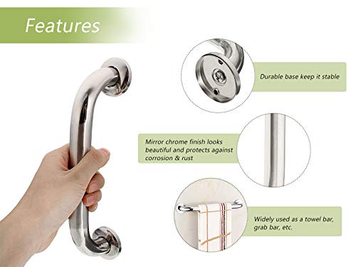 Security Bathe Seize Bar Stainless Metal Chromed for Handrail King do approach Lavatory Seize Bar Security Bathe Seize Bar Stainless Metal Chromed for Handrail, Bathtub Bathe, Hand Grip, Lavatory, Kitchen, Stairs and so forth10inch