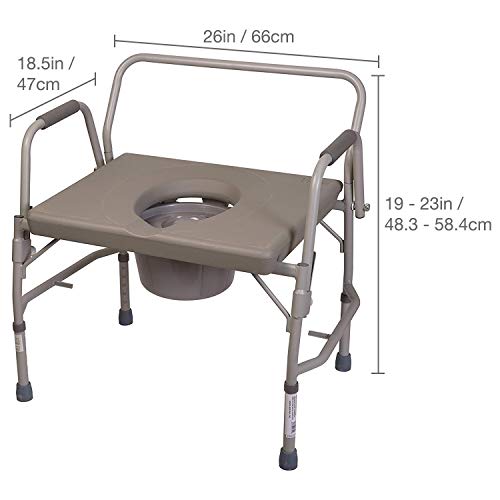 Duro-Med Commode Chair, Heavy-Duty Steel Commode Toilet Chair Duro-Med Commode Chair, Heavy-Duty Steel Commode Toilet Chair, Toilet Safety Frame.