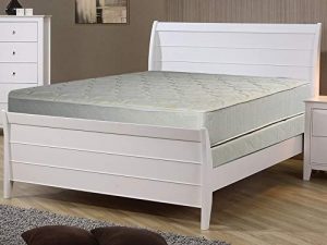 Continental Sleep Gentle Firm Tight top Innerspring Mattress And 8" Wood Traditional Box Spring/Foundation Set, Full, Beige