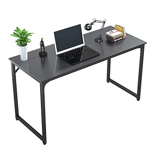 Foxemart Writing Computer Desk Modern Sturdy Office Desk PC Laptop Notebook Study Table for Home Office Workstation, Black