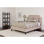 Flash Furniture SL-BK4-K-B-GG Brighton King Size Tufted Upholstered Platform Bed in Beige Fabric
