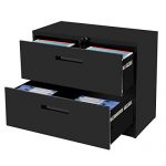 2-Drawer Lateral File Cabinet Black Lockable Heavy Duty Metal File Cabinet with 2 Drawers Black 35.4" L ×17.7W ×28.4" H…