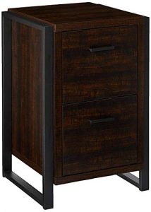 Offex Home Office 2 Drawer Vertical File Storage Cabinet - Dark Chocolate