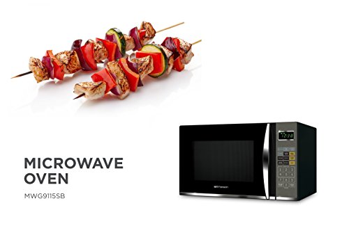 Emerson 1.2 CU. FT. 1100W Griller Microwave Oven with Touch Control Emerson 1.2 CU. FT. 1100W Griller Microwave Oven with Contact Management, Stainless Metal, MWG9115SB.