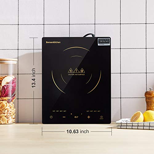 Portable Touch Induction Hob Cooktop with LED Touch Screen Moveable Contact Induction Hob Cooktop with LED Contact Display, Digital Scorching Plate 1800W Countertop Burner, Induction Range Cooker For Griddle, Pan, Tea Kettle, Out of doors, Indoor.
