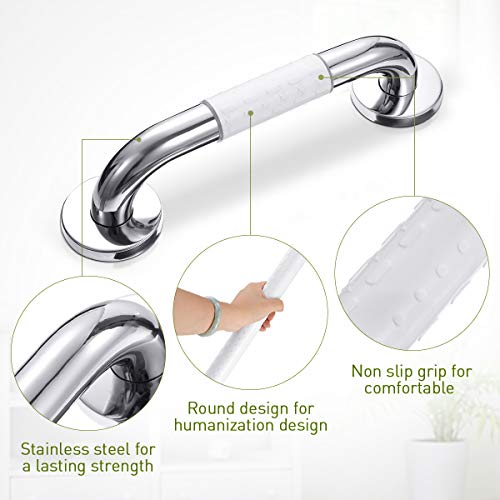 Bathroom Grab Bar Safety Handle with Safety Anti Slip Grip Ring King do means Toilet Seize Bar Security Deal with with Security Anti Slip Grip Ring Bathtub Handrail Bathe Hand Grip Bathe Seize Bar Stainless Metal Chromed for Toilet, Kitchen, Stairs 12inch. Life is the that means of every thing. Defending life is crucial. Putting in a seize bar will increase the security of life. Toilet handrail 12inch measurement: 13.eight X 3 (whole size) X (whole width). The lavatory armrest can present as much as 500 kilos of pull, protected and dependable. You'll be able to set up it wherever it's worthwhile to enhance security.