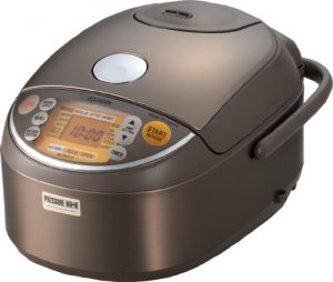Zojirushi Induction Heating Pressure Rice Cooker & Warmer 1.0 Liter, Stainless Brown NP-NVC10