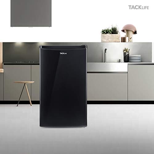 TACKLIFE Compact Refrigerator, 3.2 Cu Ft Mini Fridge with Freezer TACKLIFE Compact Fridge, 3.2 Cu Ft Mini Fridge with Freezer, Vitality Star Ranking, Low noise, for Bed room Workplace or Dorm with Adjustable Temperature, Preferrred Father's Day Items- MPBFR321.
