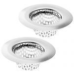 2 Pack - 2.125" Top / 1" Basket- Sink Strainer Bathroom Sink, Utility, Slop, Laundry, RV and Lavatory Sink Drain Strainer Hair Catcher. 1/16" Holes. Stainless Steel