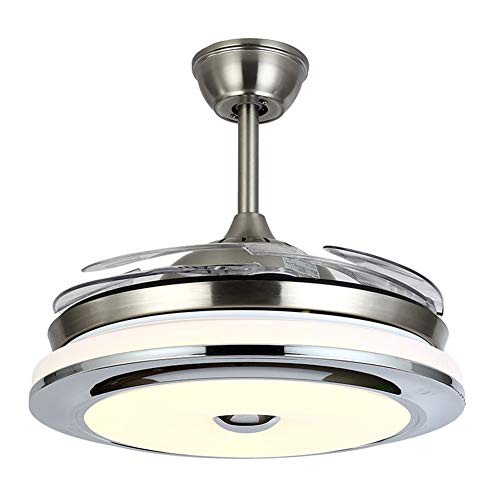 36-Inch Fashionable Ceiling Light with Remote Control and Retractable Blades 36-Inch Fashionable Ceiling Light, a stylish and versatile lighting solution that's perfect for enhancing the ambiance of your living room, bedroom, or restaurant. This unique ceiling light features retractable blades that remain hidden when not in use, and with the included remote control, you can easily switch between comfortable cooling fan mode and warm, inviting lighting. The silver shade and sleek design make it a stunning addition to contemporary interiors. Whether you're entertaining guests or enjoying a quiet evening at home, this ceiling light is designed to provide both illumination and comfort, making it an ideal choice for modern living spaces. 💡 Stylish and Functional: This 36-inch ceiling light combines fashion and function, offering both lighting and a cooling fan for your comfort.